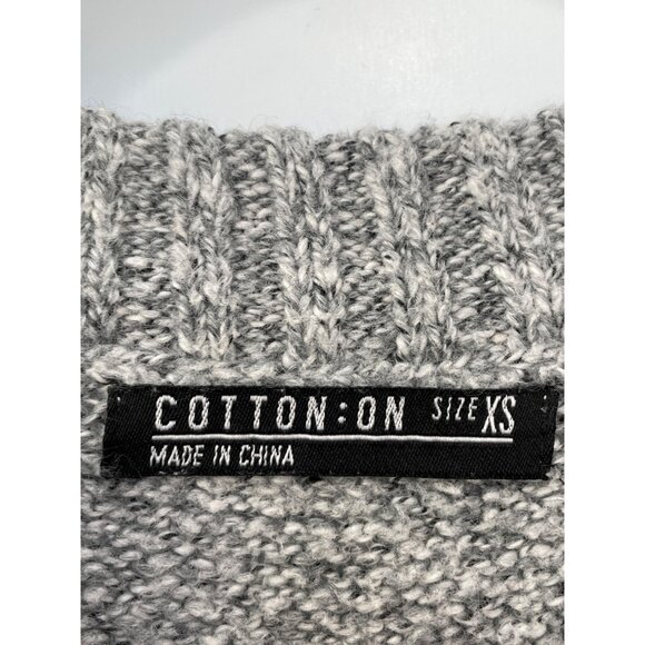 Cotton On 3/4 Sleeve Tunic Pullover Sweater Size XS Crewneck Heather Gray Lounge - Picture 3 of 6